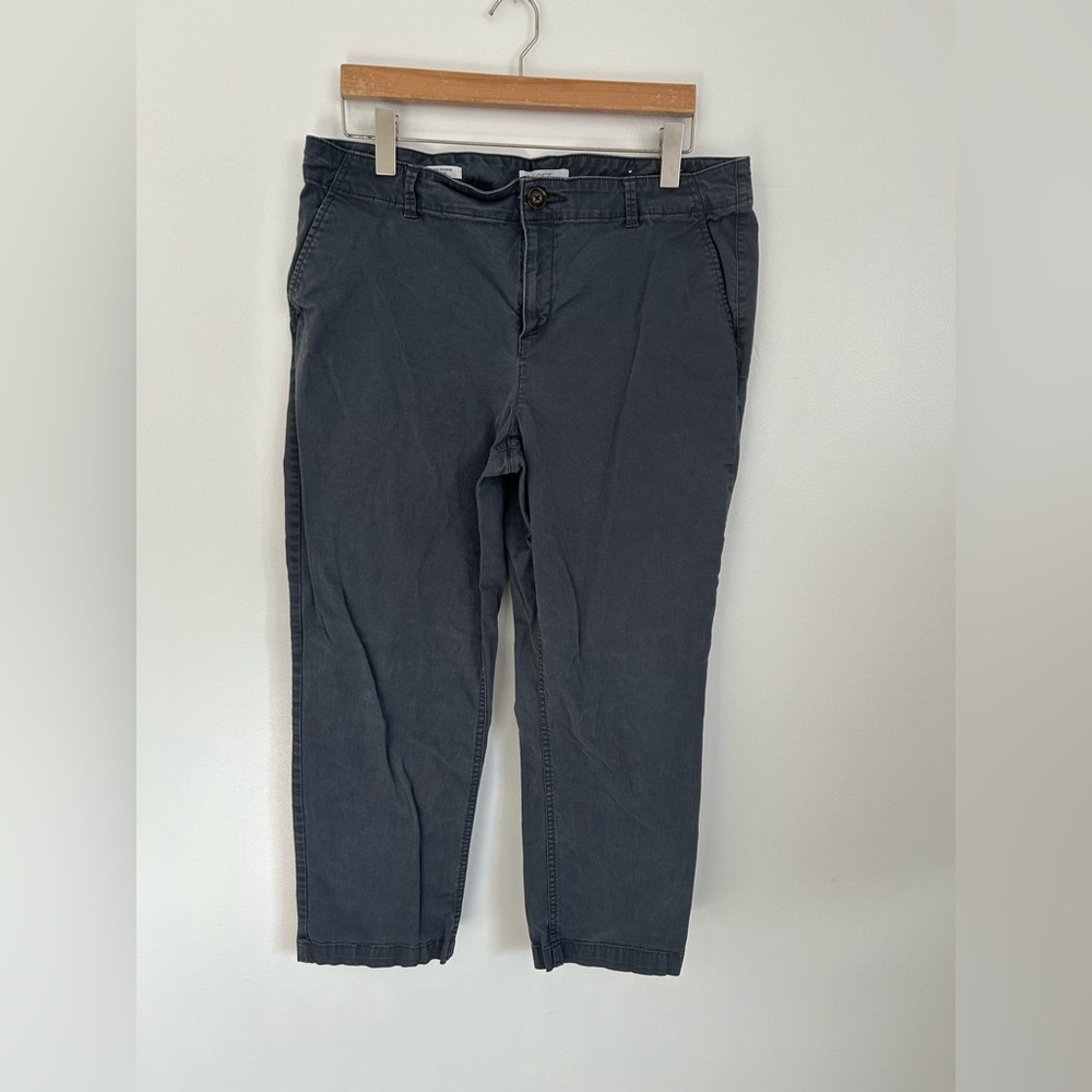 LOFT the Monroe Slim Grey Trouser